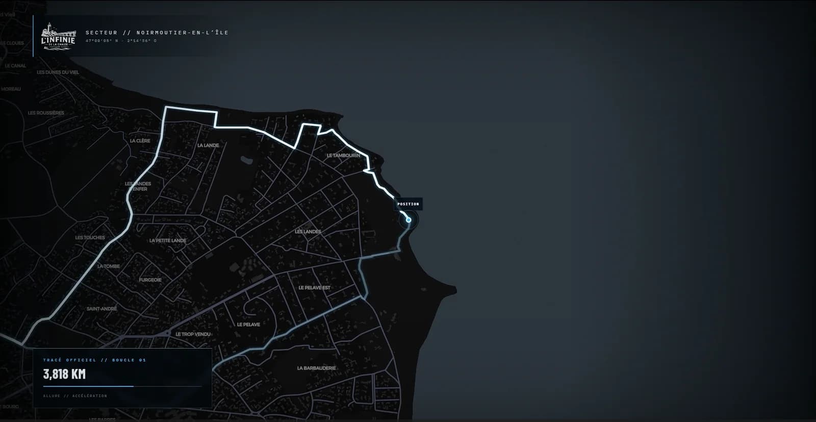 Animated map of the race’s official route, used in the trailer.